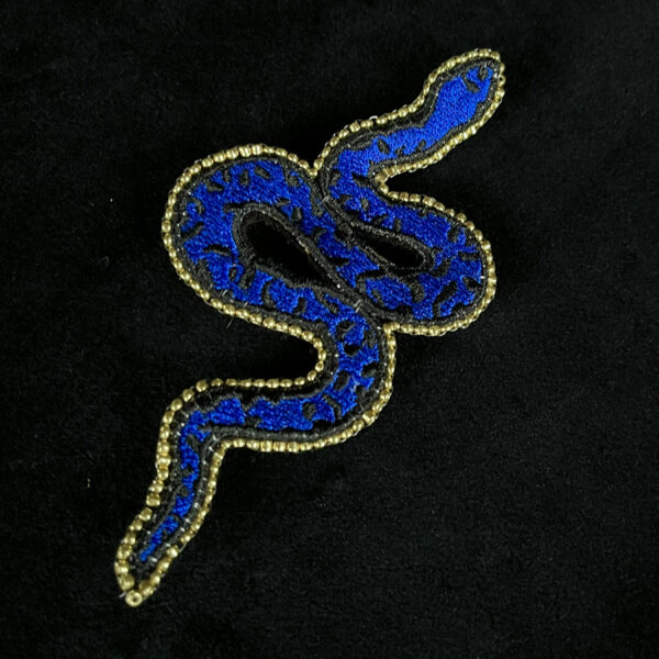 Broche Serpent Bleu Roi