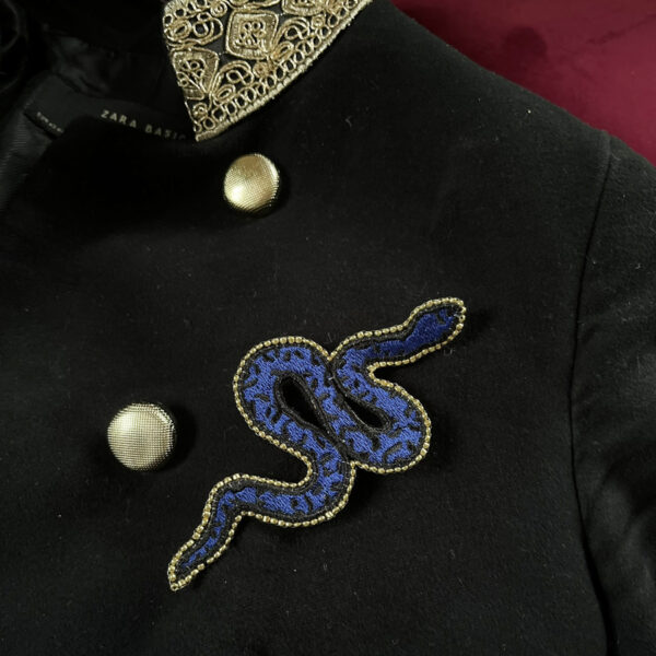 Broche Serpent Bleu Roi – Image 2