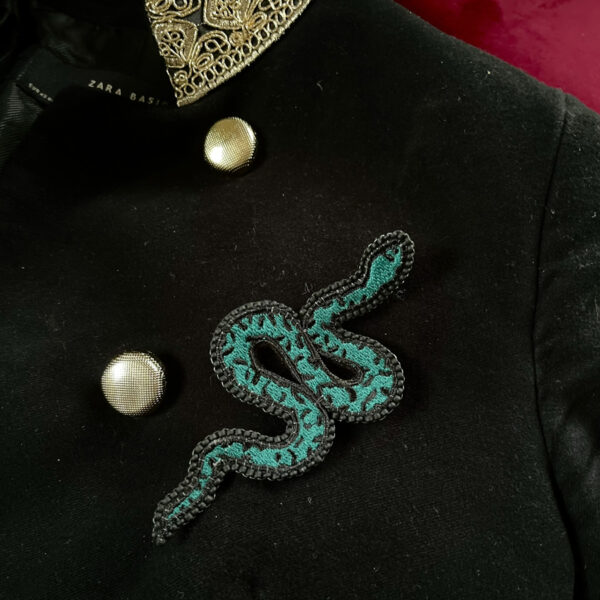 Broche Serpent Vert Forêt – Image 3
