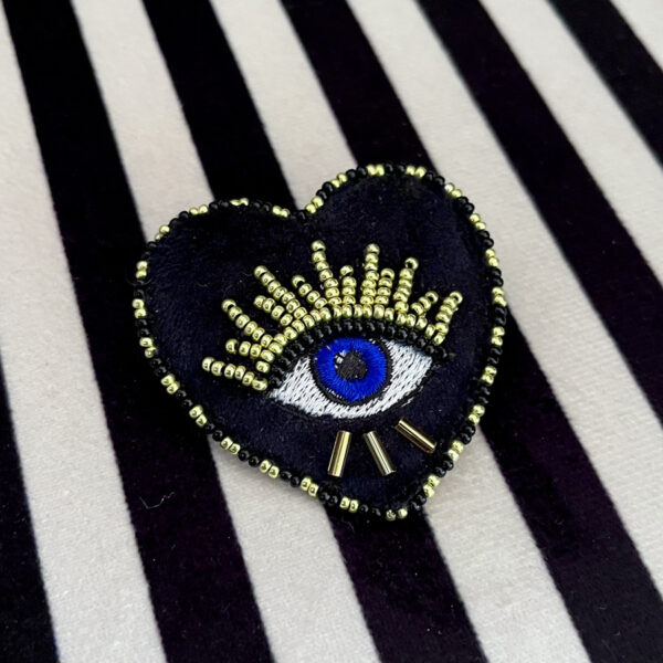 Broche Cœur Bleu Roi