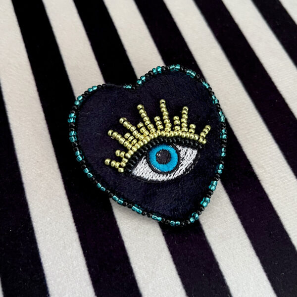 Broche Cœur Turquoise