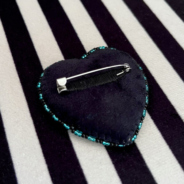 Broche Cœur Turquoise – Image 2