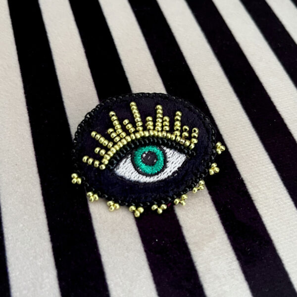 Broche Oculus Vert Emeraude