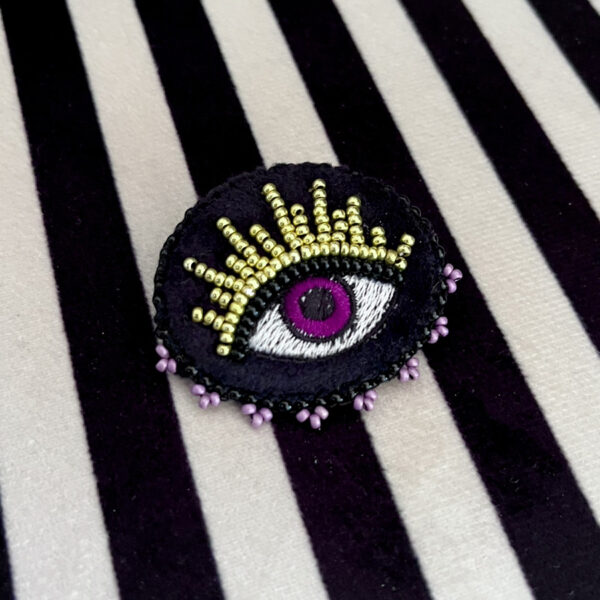 Broche Oculus Violet