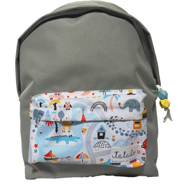SAC À DOS Funny Wild gris Clair
