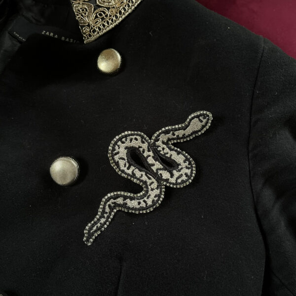 Broche Serpent Argenté – Image 3