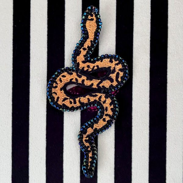Broche Serpent Orange