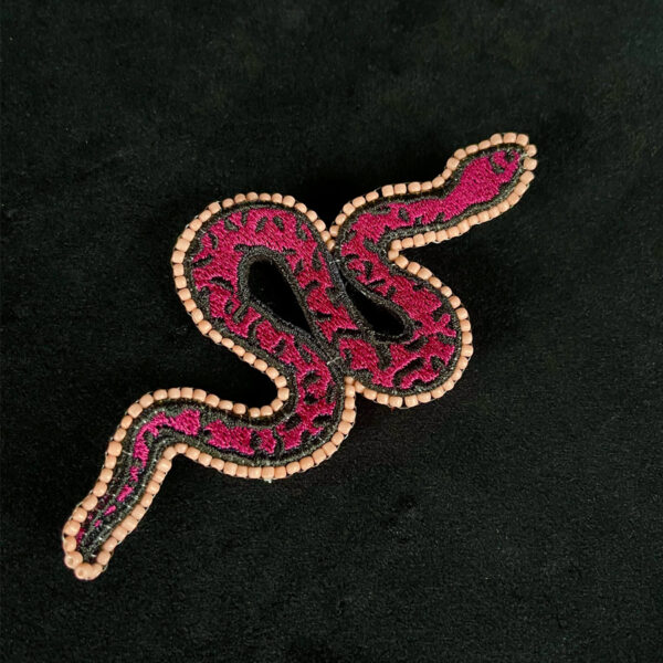Broche Serpent Fushia – Image 2