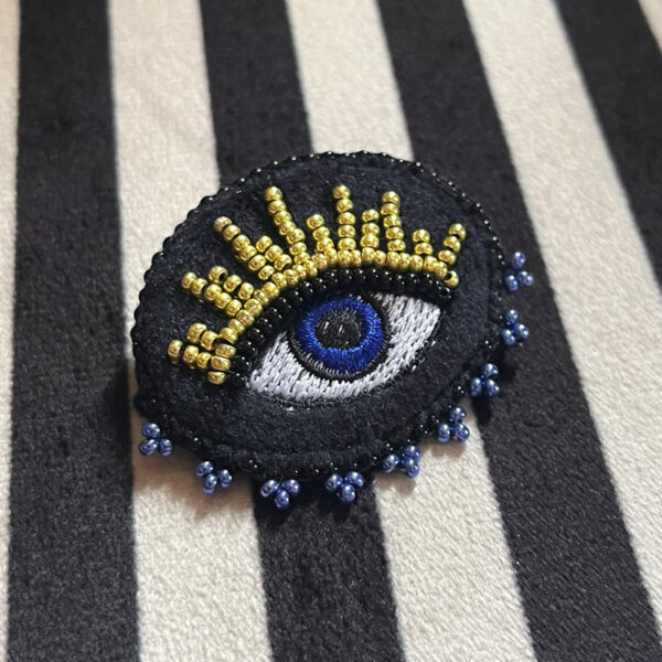 Broche Oculus Bleu