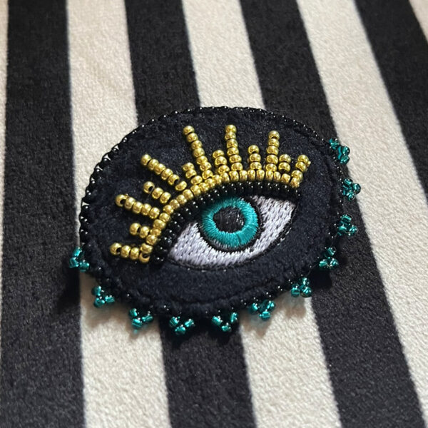 Broche Oculus Vert Emeraude