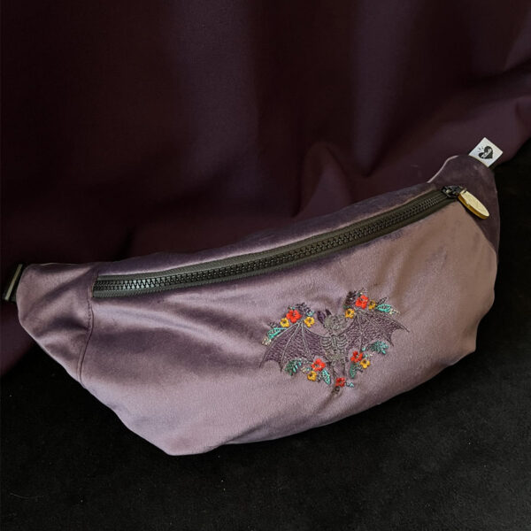 Sac Banane✨Chauve-souris✨en velours violet
