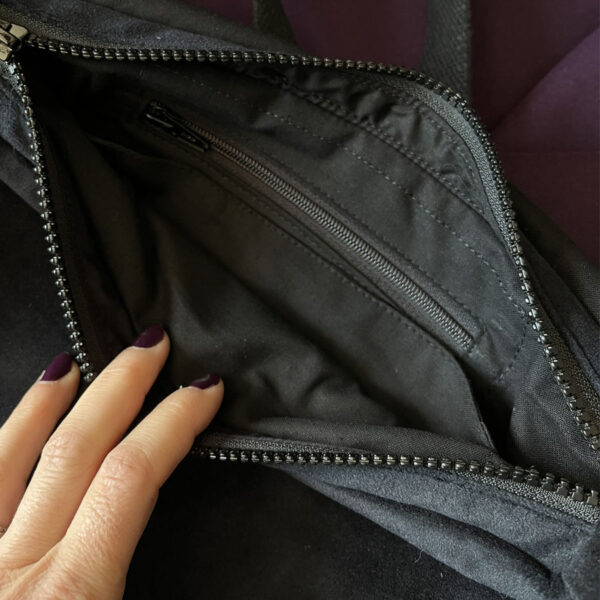 Sac Besace✨Corbeau✨frangé en velours noir – Image 3