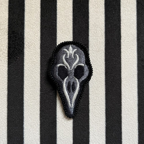 Broche Crane de corbeau Gris/Noir
