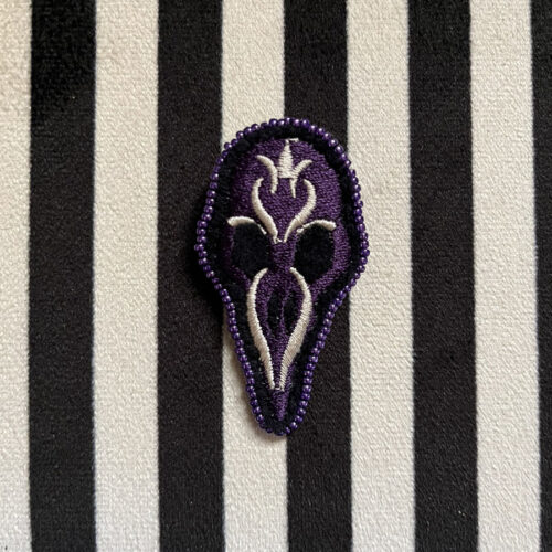 Broche Crane de corbeau Violet/Violet