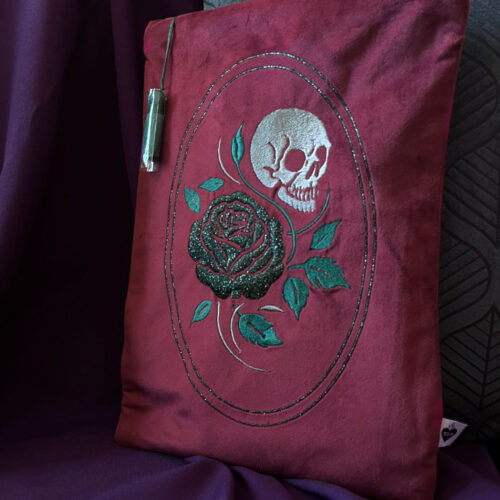 Pochette à livre "Memento rosa” - ✨Bordeaux✨