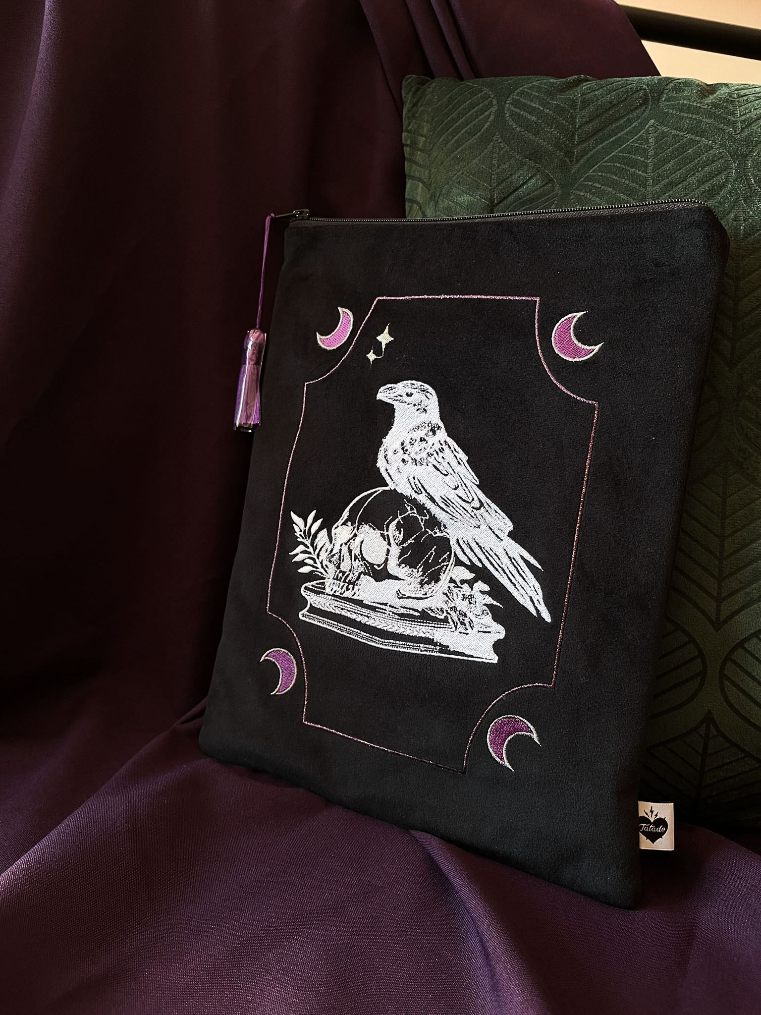 Pochette à livre "Nevermore” - ✨Corbeau✨