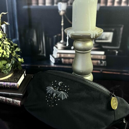 Sac Banane Dragon en velours noir
